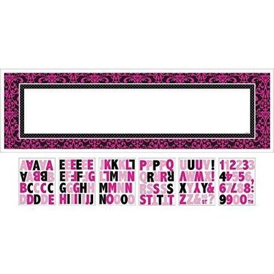 Giant Sign Banner-Pink Damask Customizable-65&#39;&#39;x20&#39;&#39;