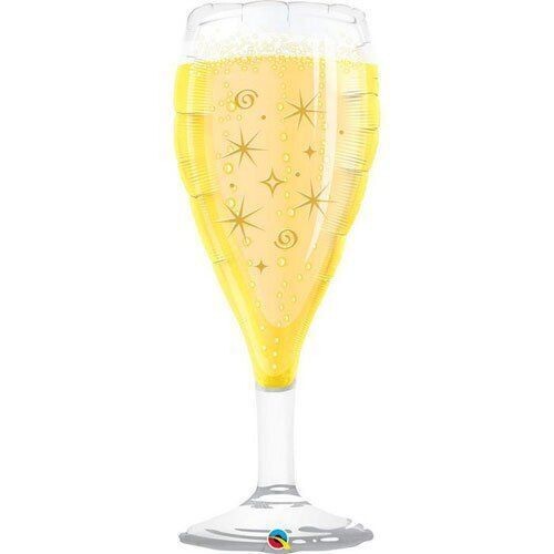 Foil Balloon-Supershape-Bubbly Champagne Glass