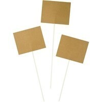 Centerpiece-Kraft Sign w/ Sticks-3pk