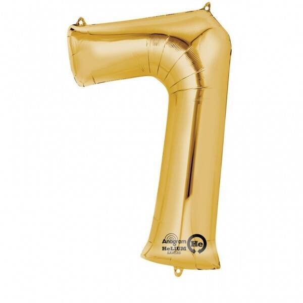 Foil Balloon - Gold #7 - 22&quot;x35&quot;