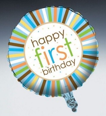Foil Balloon - Sweet at One Boy Birthday - 18&quot;