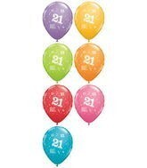 Latex Balloon-21 A Round Assortment-1pkg-11&quot;