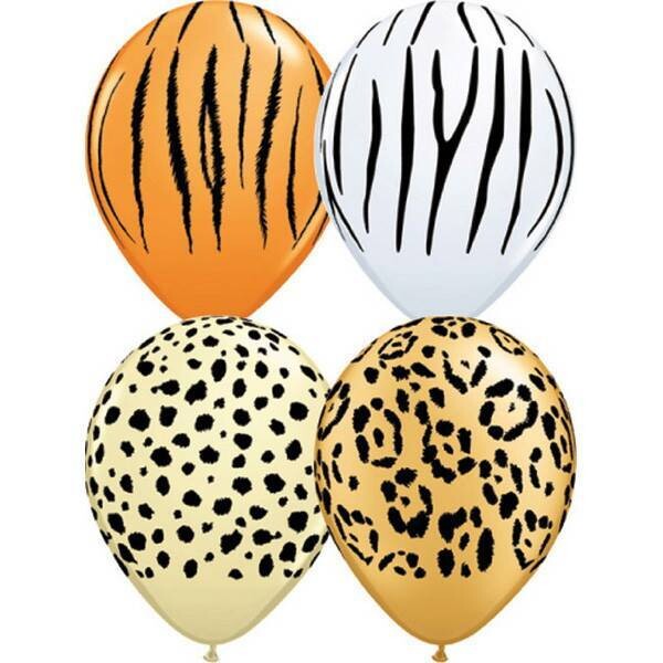 Latex Balloon-Safari Assortment-1pkg-11&quot;