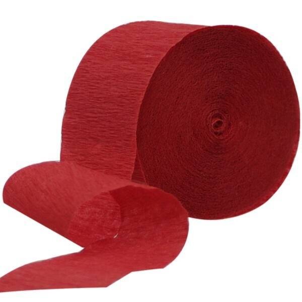 Paper Crepe Streamer - Apple Red - 500 Ft