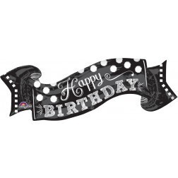 Foil Balloon - Happy Birthday - 40&quot; X 19&quot;