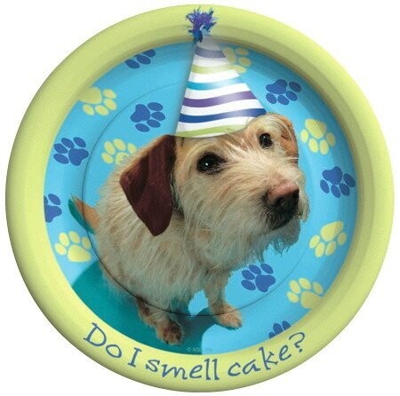 Plates BEV-Party Pups-8pk - Discontinued