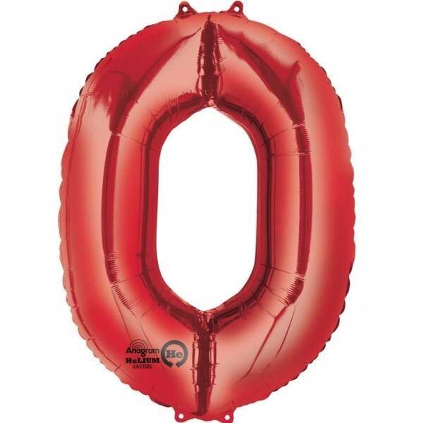 Foil Balloon - Red - #0 - 25&quot;x35&quot;