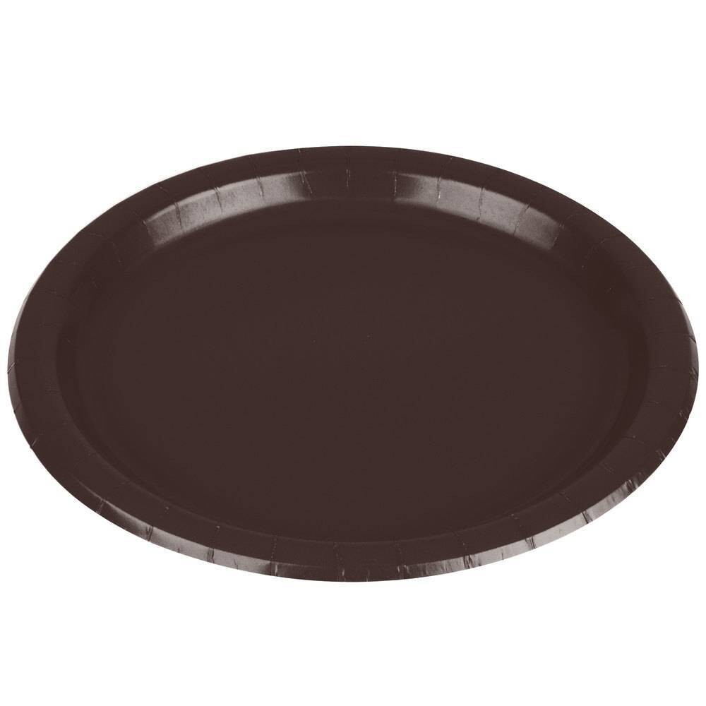 Plates-LN-Chocolate Brown-24pkg-Paper