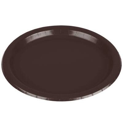 Plates-LN-Chocolate Brown-24pkg-Paper