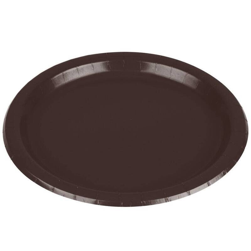 Plates-LN-Chocolate Brown-24pkg-Paper