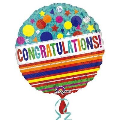 Foil Balloon - Congratulations Sparkle - 18&quot;