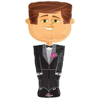 Foil Balloon - Airwalker - The Groom - 50"x26" Foil Balloon - Airwalker - The Groom - 50"x26"