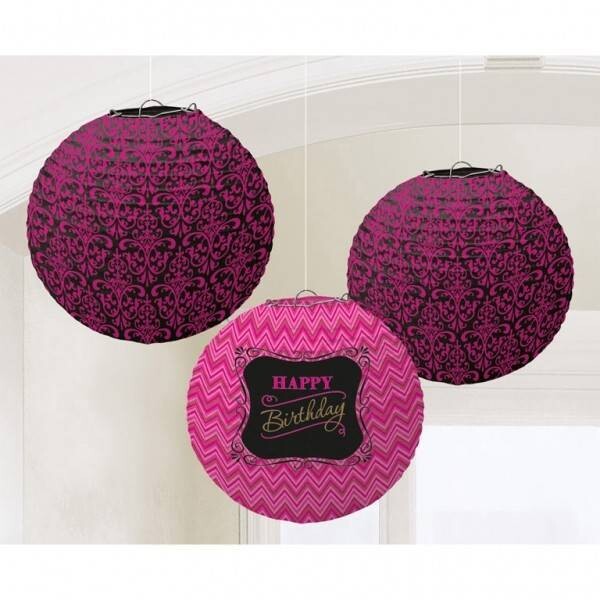 Paper Lanterns-Born to be Fabulous Birthday-3pkg-9.5&quot;