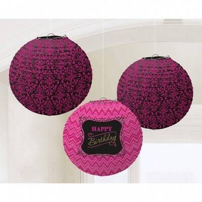 Paper Lanterns-Born to be Fabulous Birthday-3pkg-9.5&quot;