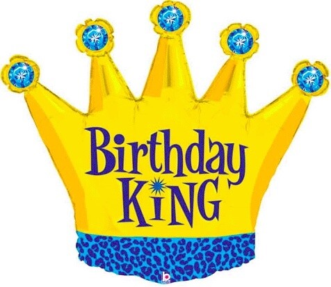 Foil Balloon - Birthday King - 36&quot;