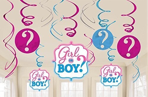 Swirl Decoration - Baby Shower - Gender Reveal- 12pcs