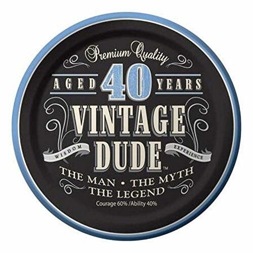 Plates - BV - Vintage Dude  &#39;&#39;40&#39;&#39; - 7&quot; - 8pkg