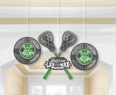 Honeycomb Decorations-Lacrosse (3pc)