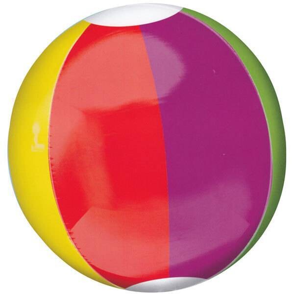 Foil Balloon Orbz - Colorful Beach Ball - 15&quot;x16&quot;
