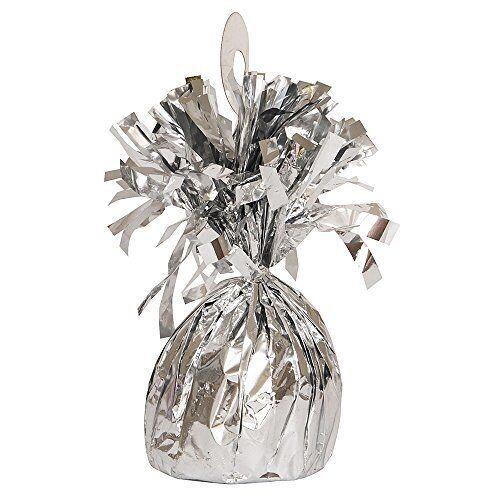 Balloon Weight-Foil-Silver-1pkg-4.5&quot;x2.25&quot;