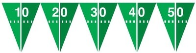 Plastic Flag Banner ( 10.5&quot; x 9 FT ) Football
