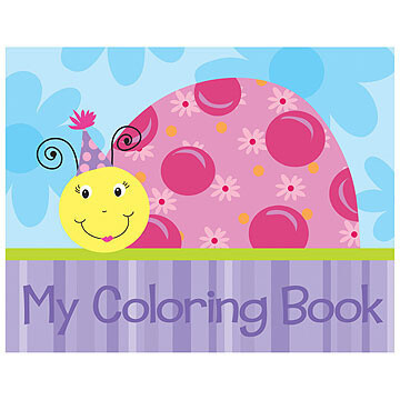 Party Favors-Lil Lady Bug Coloring Books-4pkg