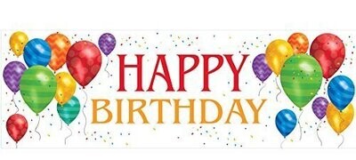 Giant Banner - Balloon Blast Birthday - 1pkg - 20&quot;x60&quot;