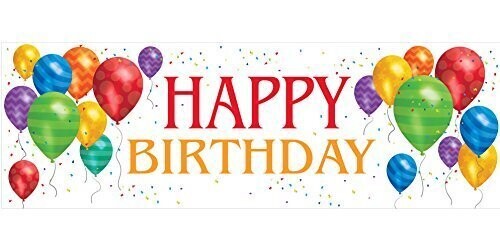 Giant Banner - Balloon Blast Birthday - 1pkg - 20&quot;x60&quot;