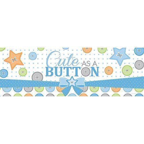 Giant Sign Banner-Cute as a Button-60&#39;&#39;x20&#39;&#39;