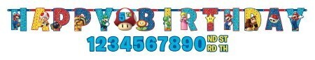 Jumbo Letter Banner - Super Mario - 1pk