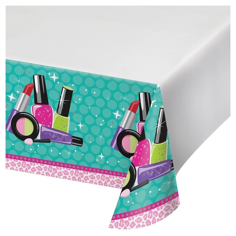 Tablecover-Rectangle-Sparkle Spa Party-Plastic