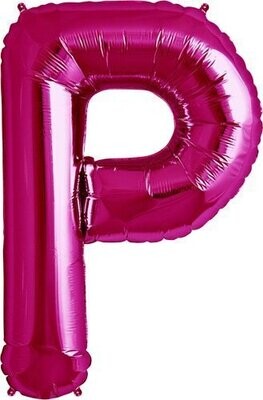 Foil Balloon - Pink P - 34&quot;
