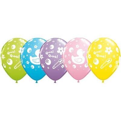 Latex Balloon-Rubber Duckie Assortment-1pkg-11&quot;