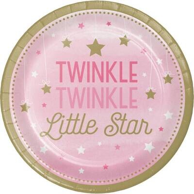 Luncheon Paper Plates-Twinkle Little Star Girl