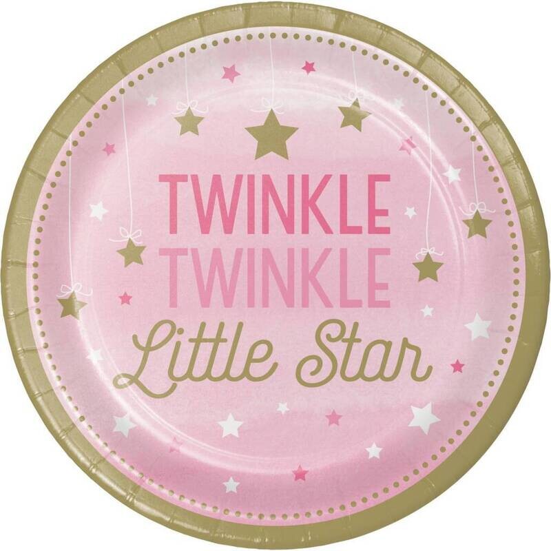 Luncheon Paper Plates-Twinkle Little Star Girl
