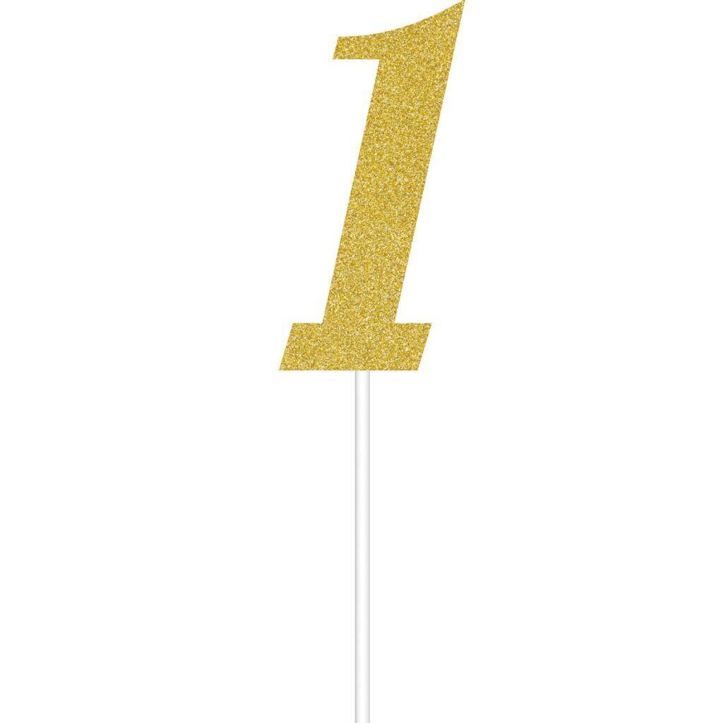 Cake Topper-Gold-Glitter-#1