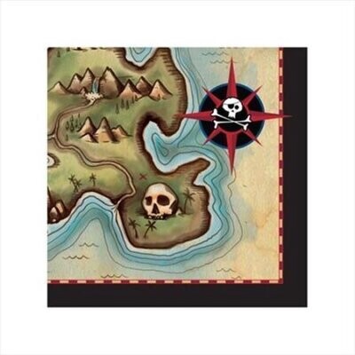 Pirate Map BEV Napkins 16pk