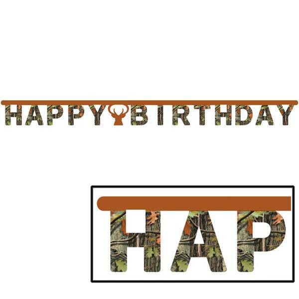 Jointed Banner-Hunting Camo Happy Birthday-1pkg-8.5ft