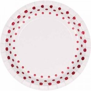 Plates-BEV-Sparkle Shine Ruby-8pk-Paper - Discontinued