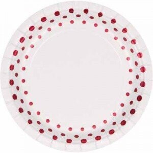 Plates-BEV-Sparkle Shine Ruby-8pk-Paper - Discontinued