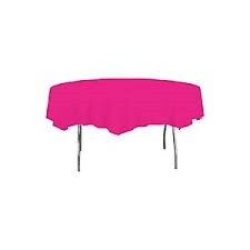 Plastic Round TableCover - Hot Magenta 82in.