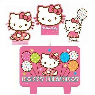 Candle Set-Hello Kitty-4pk