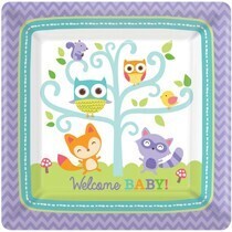 Plates-DN-Square-Woodland Welcome-10.25&#39;&#39;-8pk-Paper
