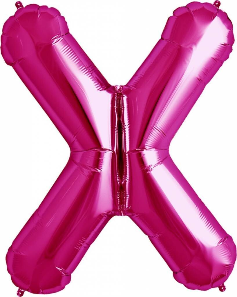 Foil Balloon - X - Pink - 34&quot;