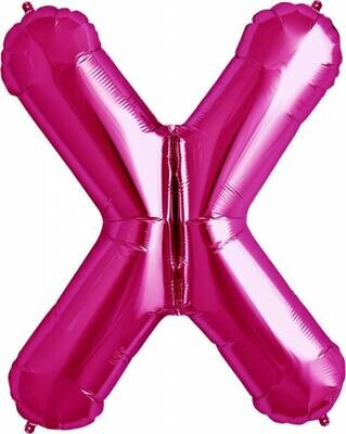 Foil Balloon - X - Pink - 34&quot;