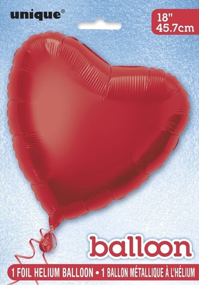 Foil Balloon - Red Heart - 18&#39;&#39;