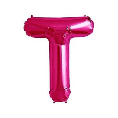 Foil Balloon - Pink - T - 34&quot;