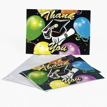 Thank You Cards-Graduation-12pk (Seasonal)