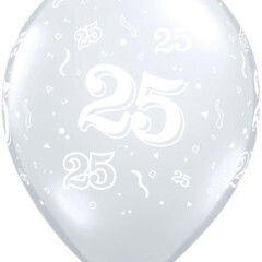 Latex Balloon-25 A Round Silver-1pkg-11"