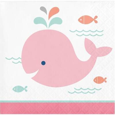 Beverage Napkins- Lil Spout Pink- 16pk-2ply